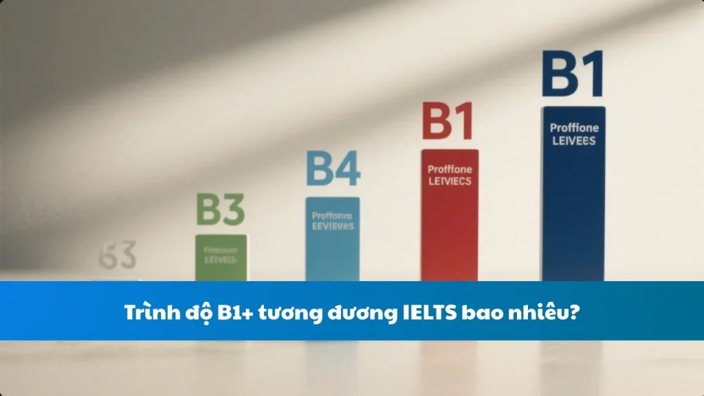 Trình độ B1+ tương đương IELTS bao nhiêu?